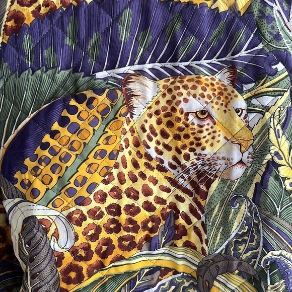 Vintage  Salvatore Ferragamo Tiger Jungle Print Art Jacket size Medium - Picture 12 of 15